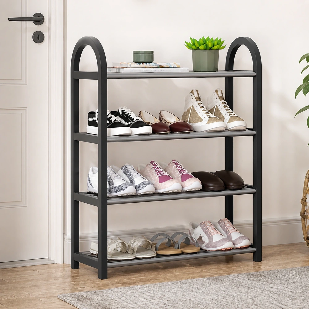 Organizador de 4 niveles 55×63×19cm de hierro para zapatos image 1