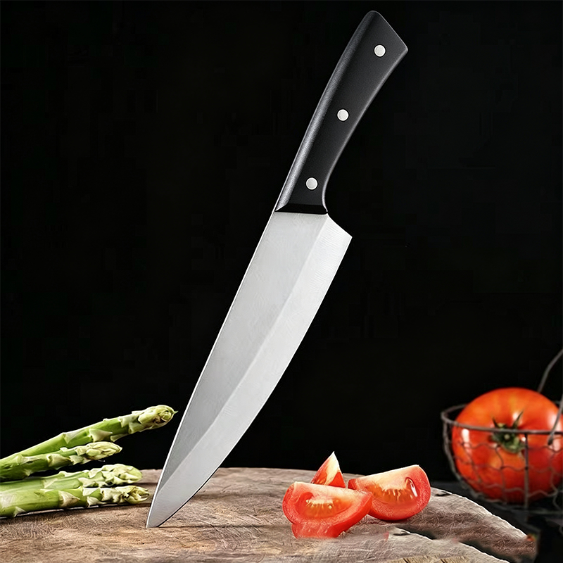 Cuchillo de Chef Multitamaño Acero Inoxidable 5Cr15 + ABS Negro