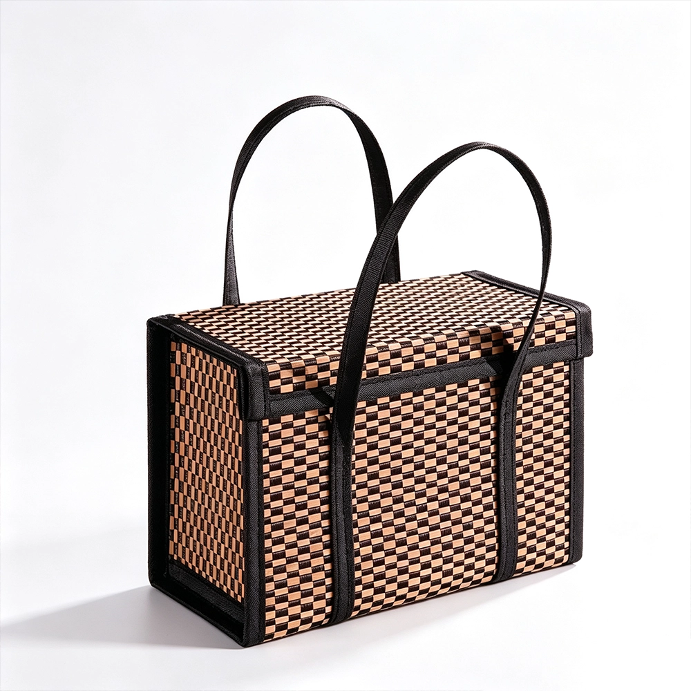 Cesto organizador 30x15x20cm de bambú trenzado