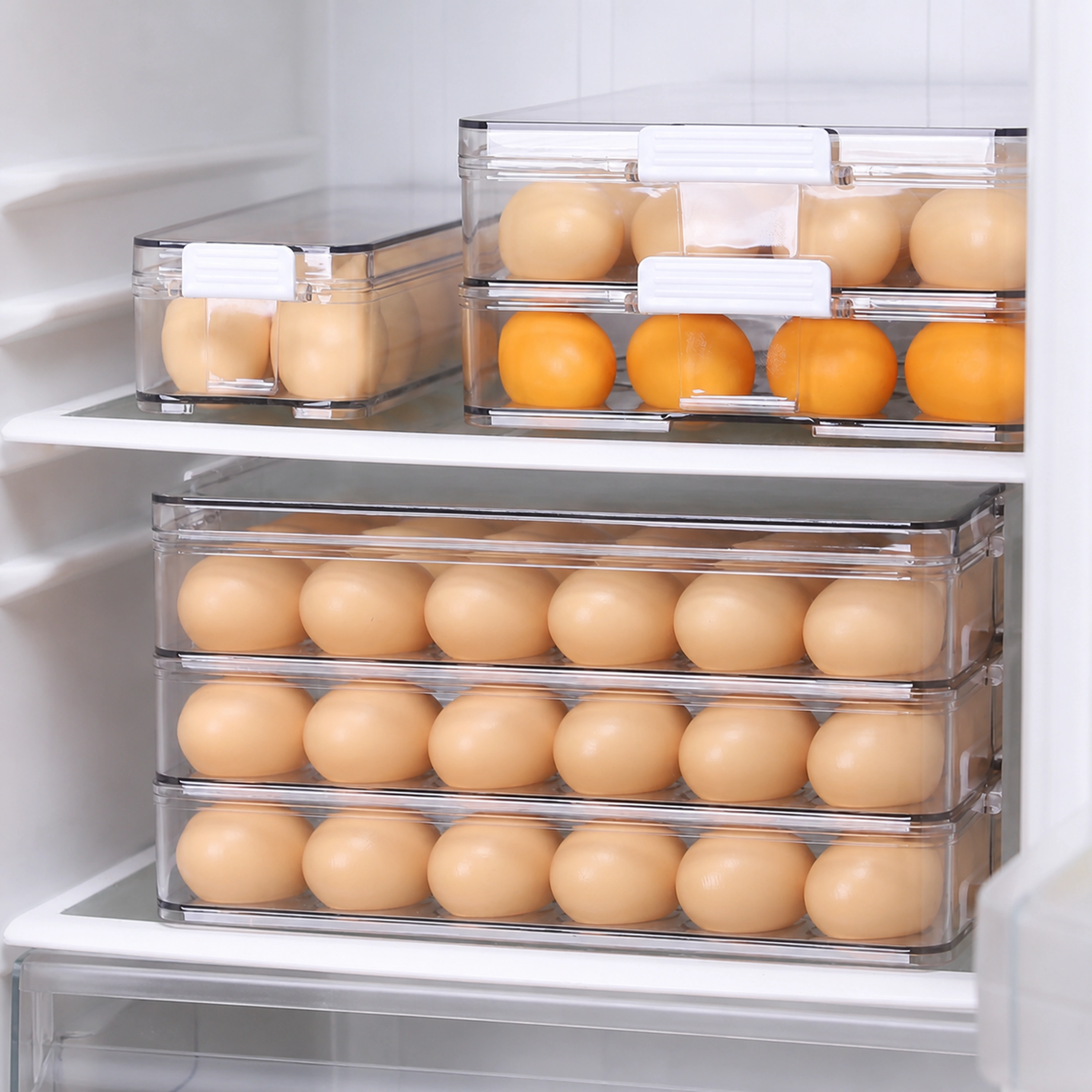 Caja para Huevos de Plástico Transparente 7 x 33 x 9.5 cm