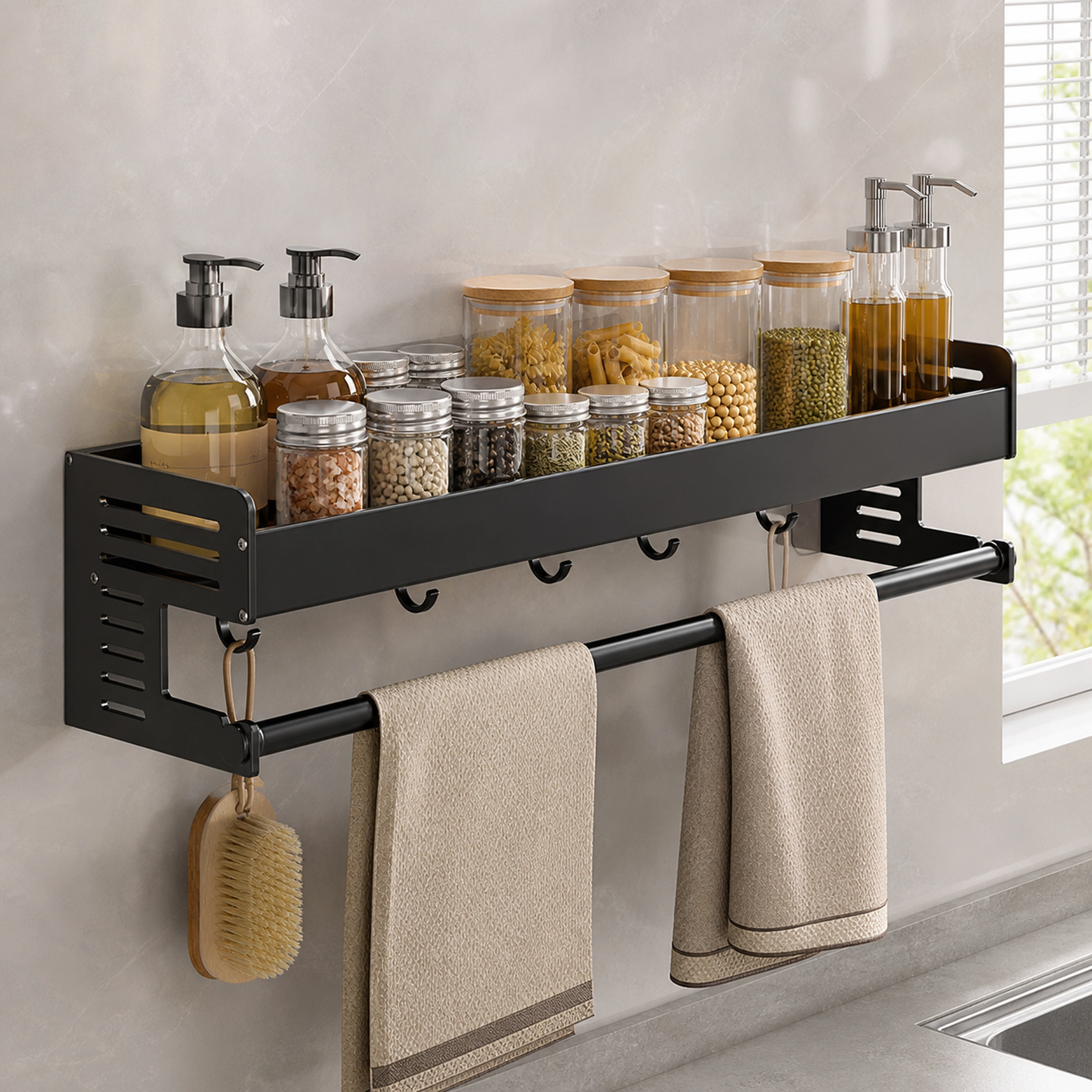 Organizador de Cocina de Aluminio Gris