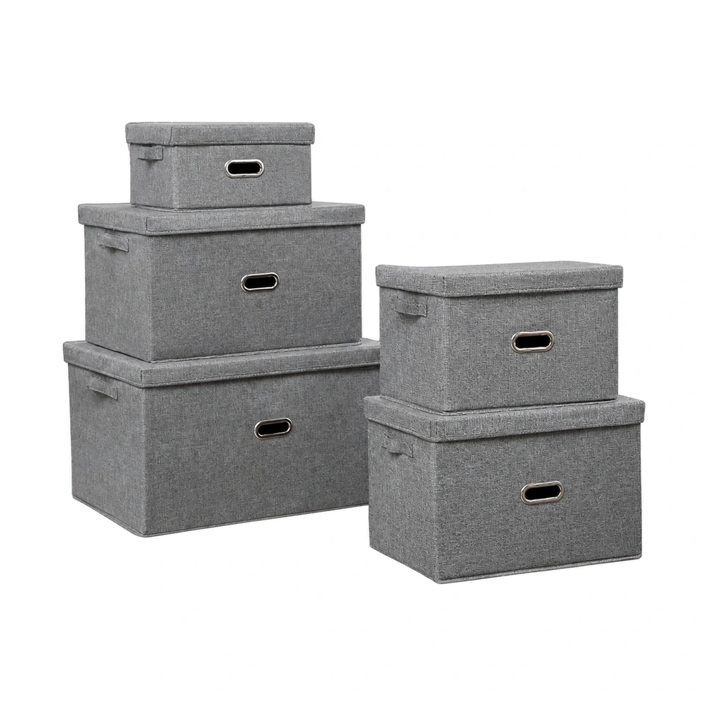 Caja de almacenamiento set de 5 piezas de tela no tejida para ropa