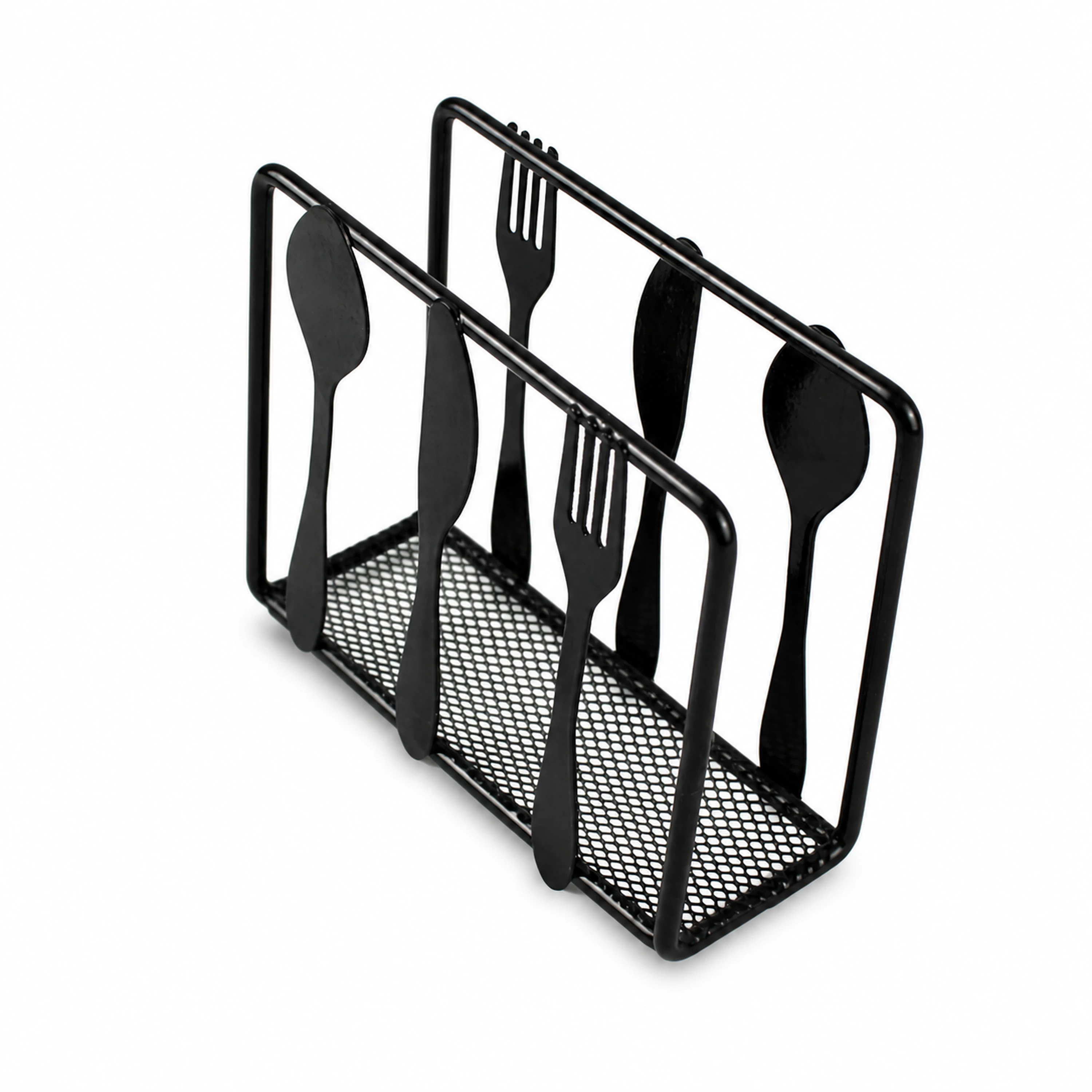 Portaservilletas de Hierro Cuadrado para Cocina 12x4.5x10cm