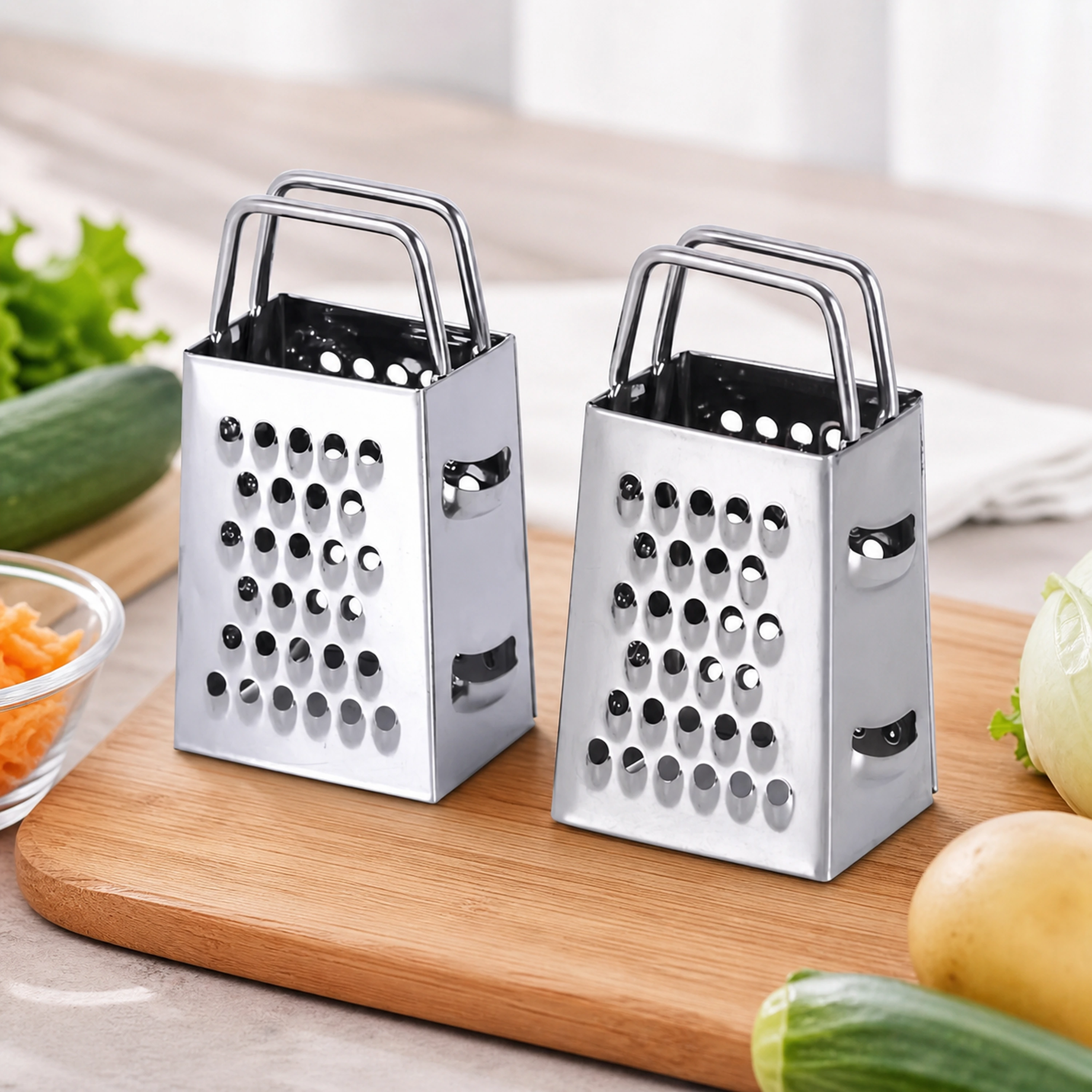 Rallador para Preparar Alimentos de Acero Inoxidable