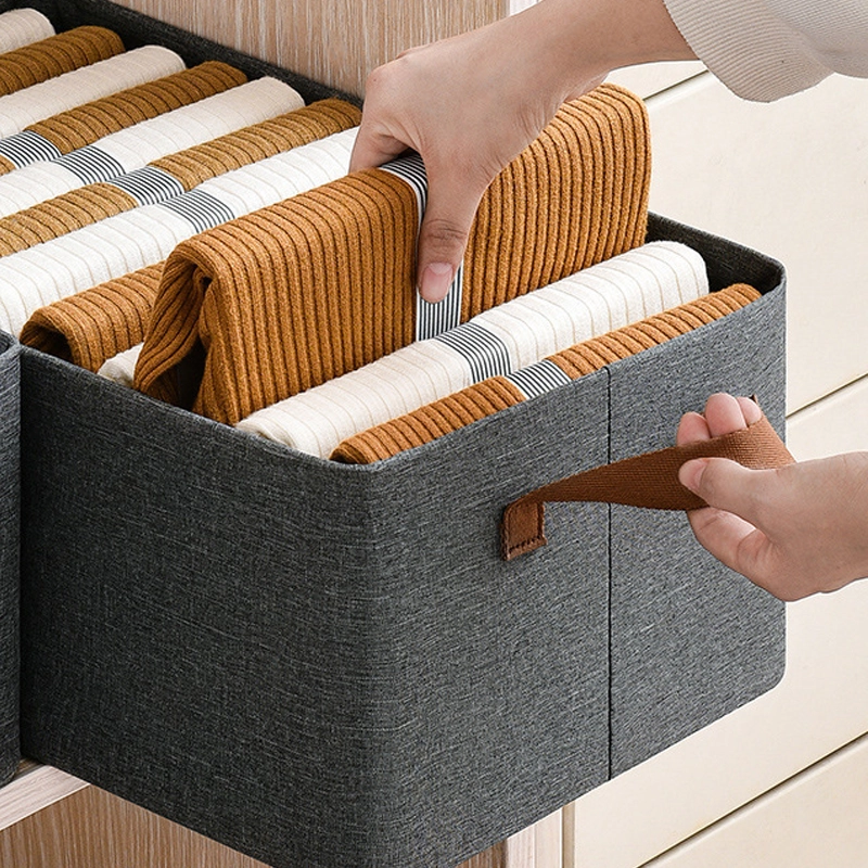 Caja de Almacenamiento 47*28*20cm Poliéster Plegable Gris
