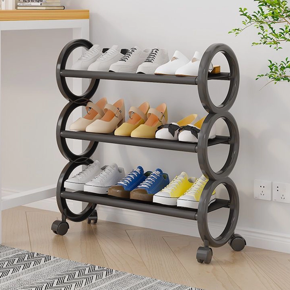 Organizador de Zapatos 57*20*56cm 3 Niveles Plástico Negro