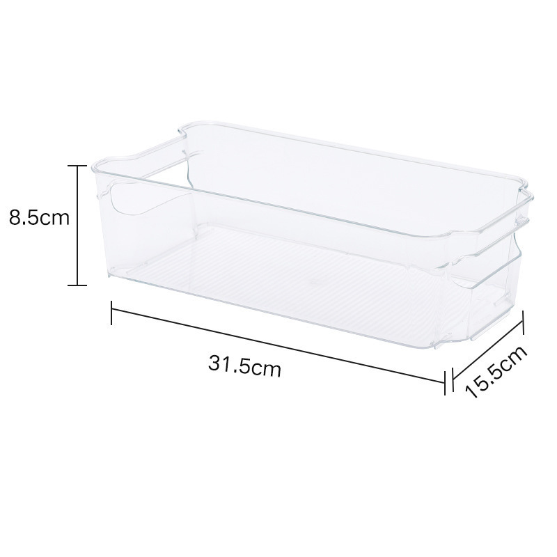 Caja de Almacenamiento Multitamaño sin Tapa PET Transparente