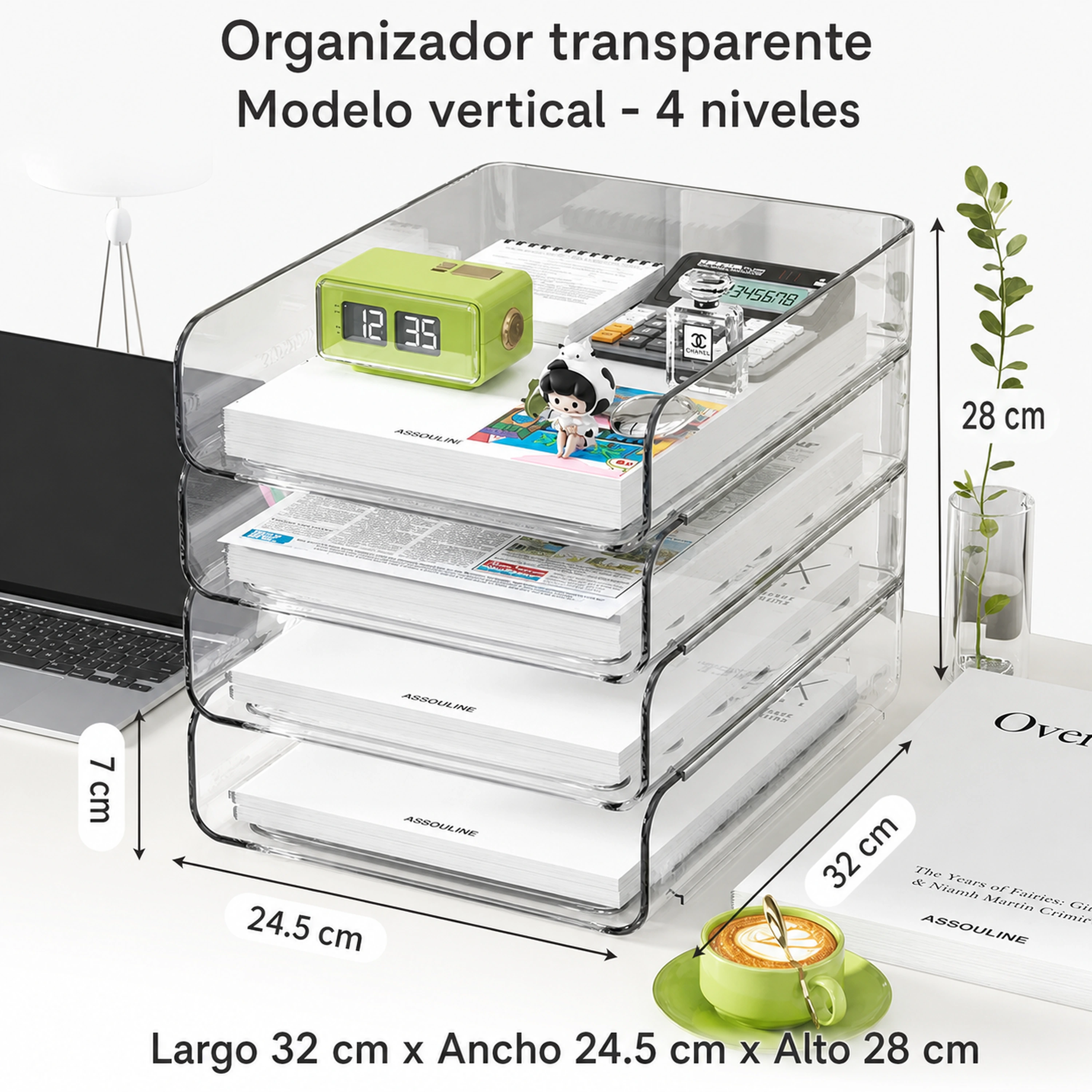 Organizador de escritorio 24.5*32*28cm PET image 2