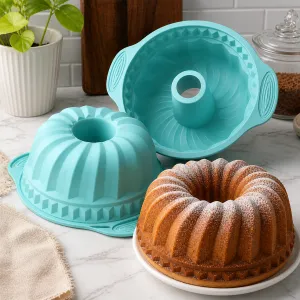 Molde silicona para pastel repostería floral 22cm