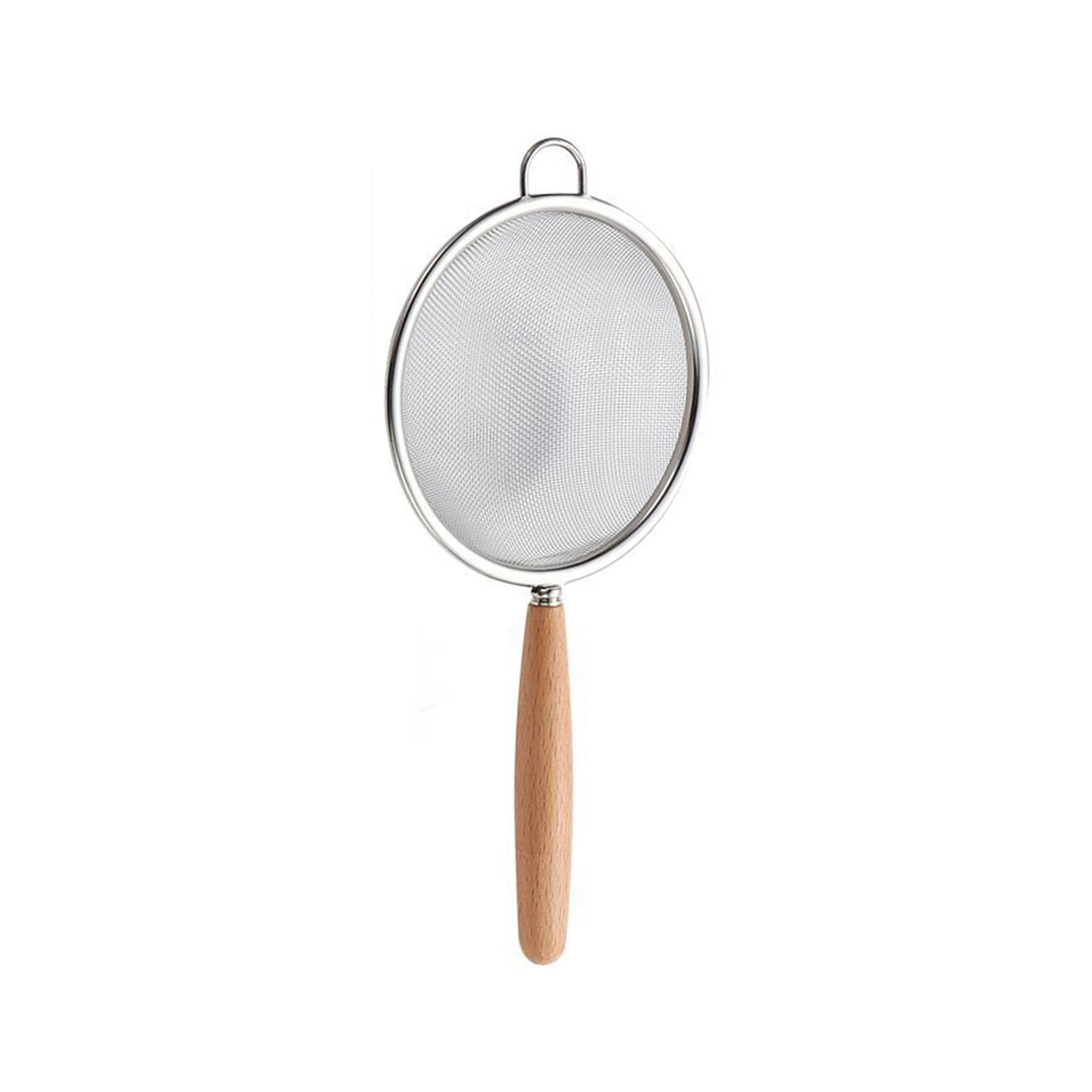 Colador de acero inoxidable 304 tamanos pequeno mediano grande para filtrar y sacar en cocina