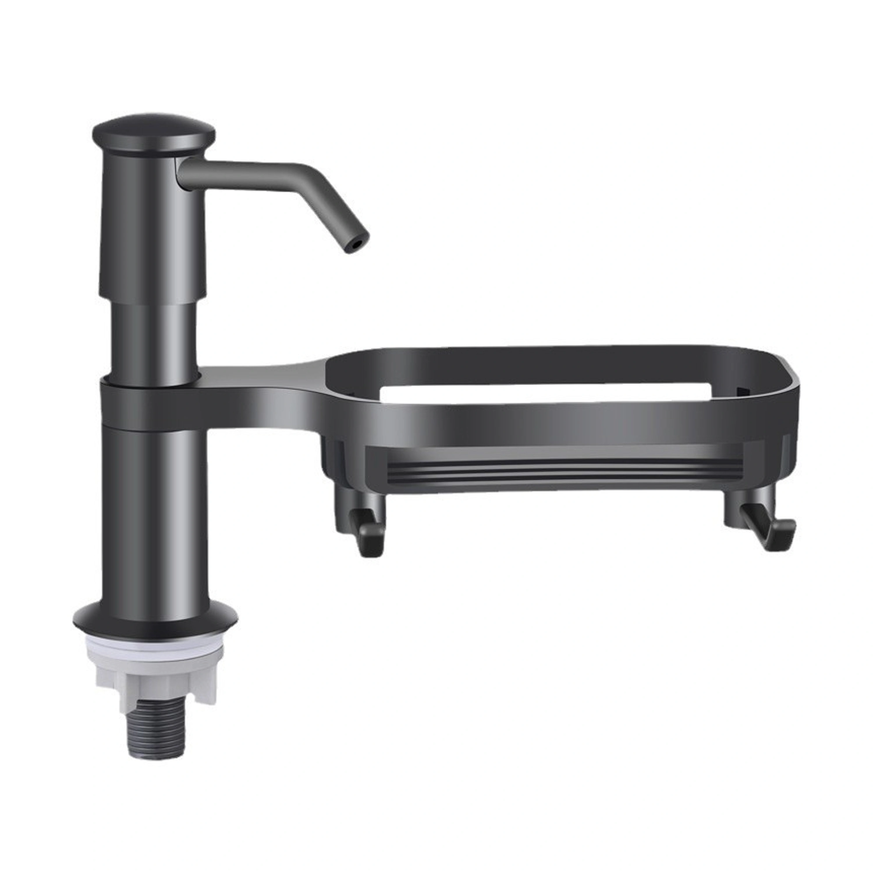 Dispensador de Jabón de Cocina de Limpieza de ABS Negro