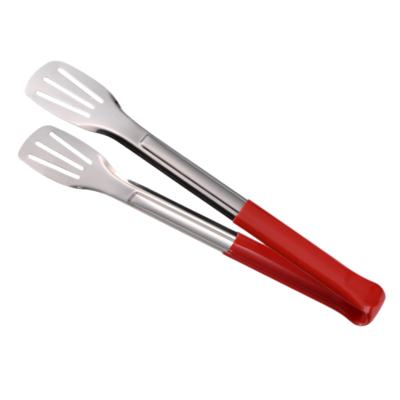 Pinzas largas de acero inoxidable para cocina profesional, 23 cm