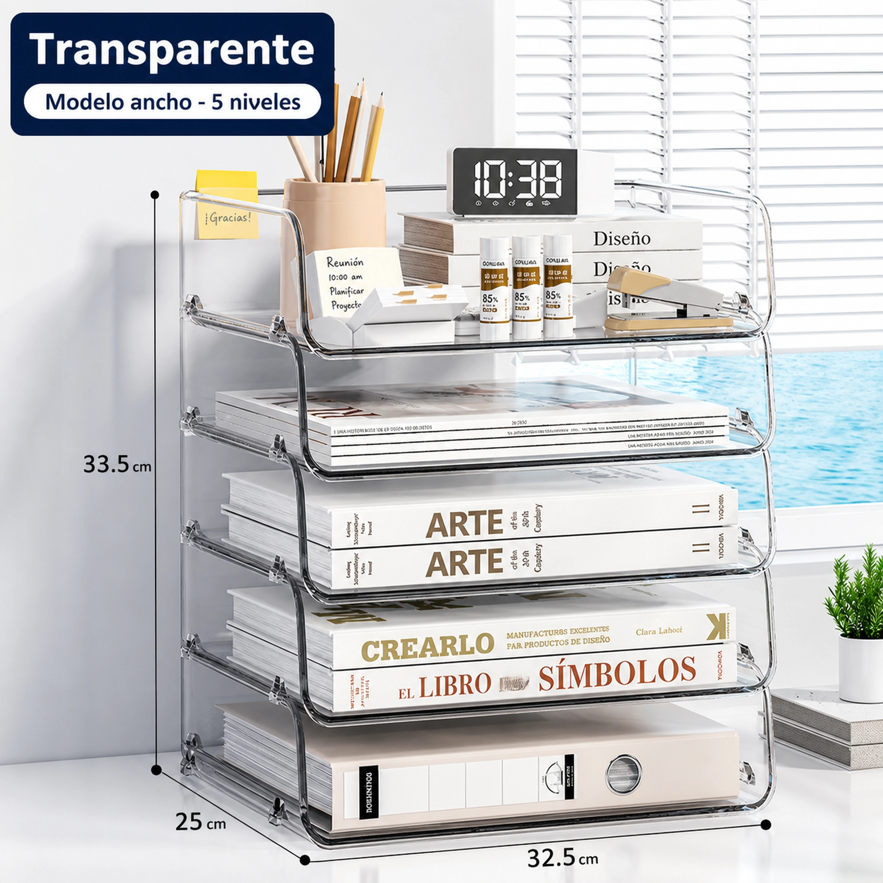 Organizador de escritorio 32.5*25*33.5cm PET image 2