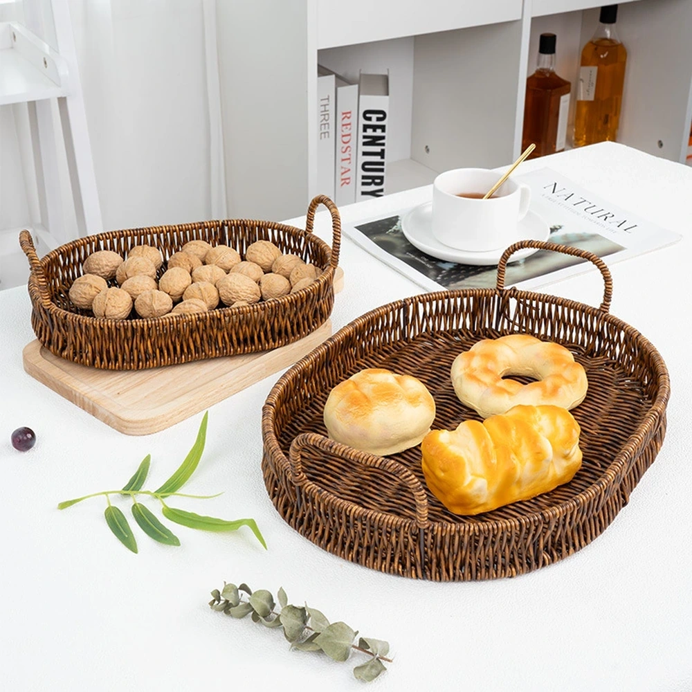 Cesta de almacenamiento set de 2 piezas de paja tejida para ropa
