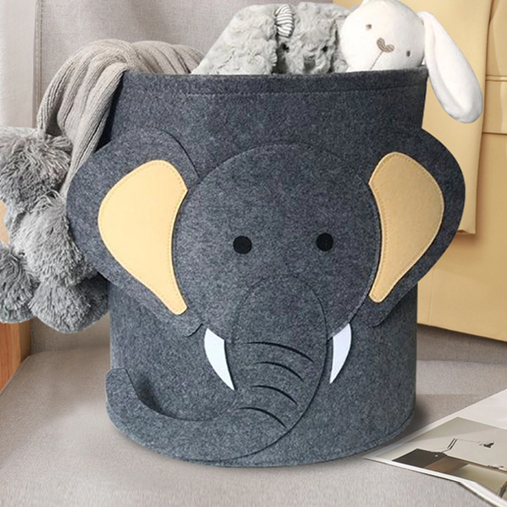 Caja organizadora 33x40cm de tela no tejida con diseño de animales
