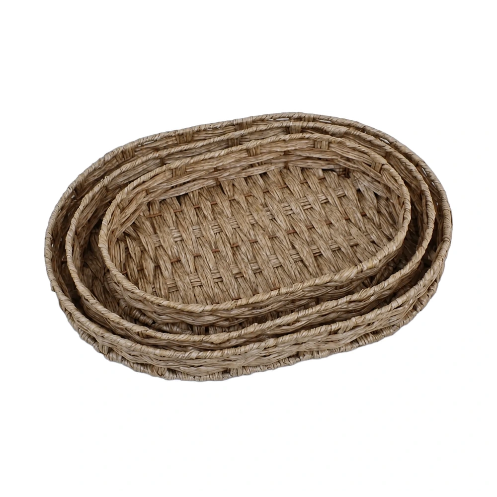 Cesta de bambú tejida set de 3 piezas para escritorio image 2