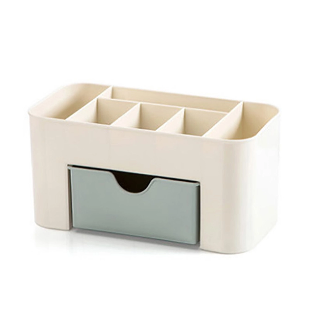 Caja organizadora 20.5x10x8.5cm de plástico color azul claro