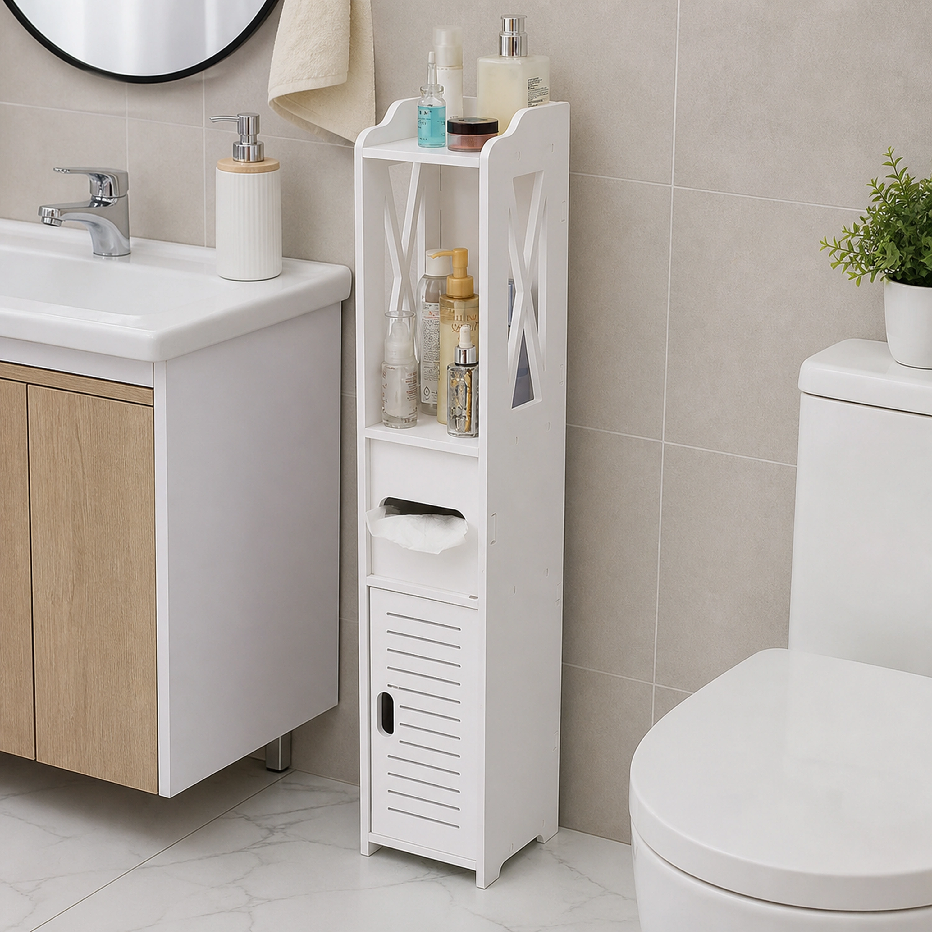 Estante de baño 15*15*80cm Tablero de espuma image 1