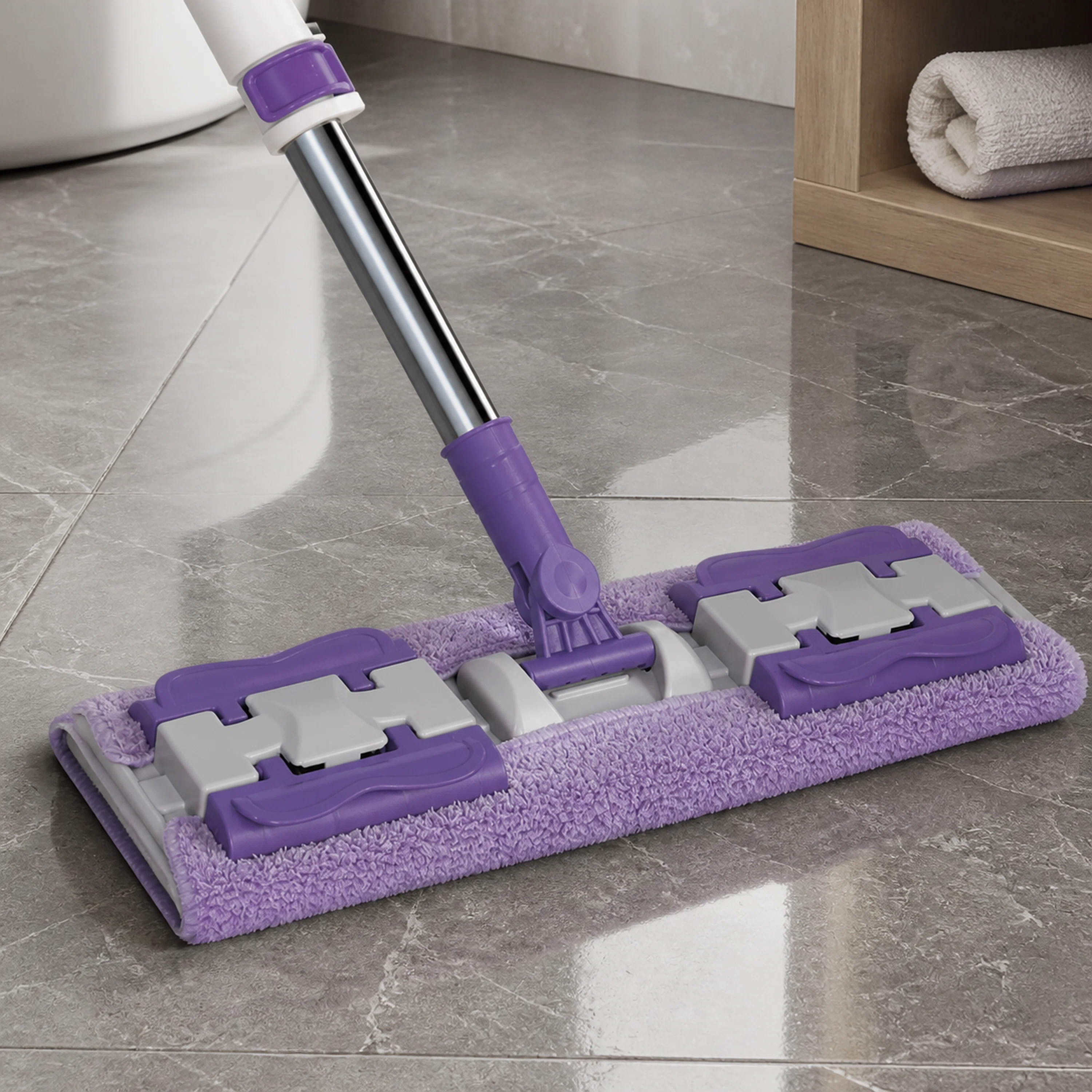 Trapeador 35*13*108cm de Plástico Morado image 1