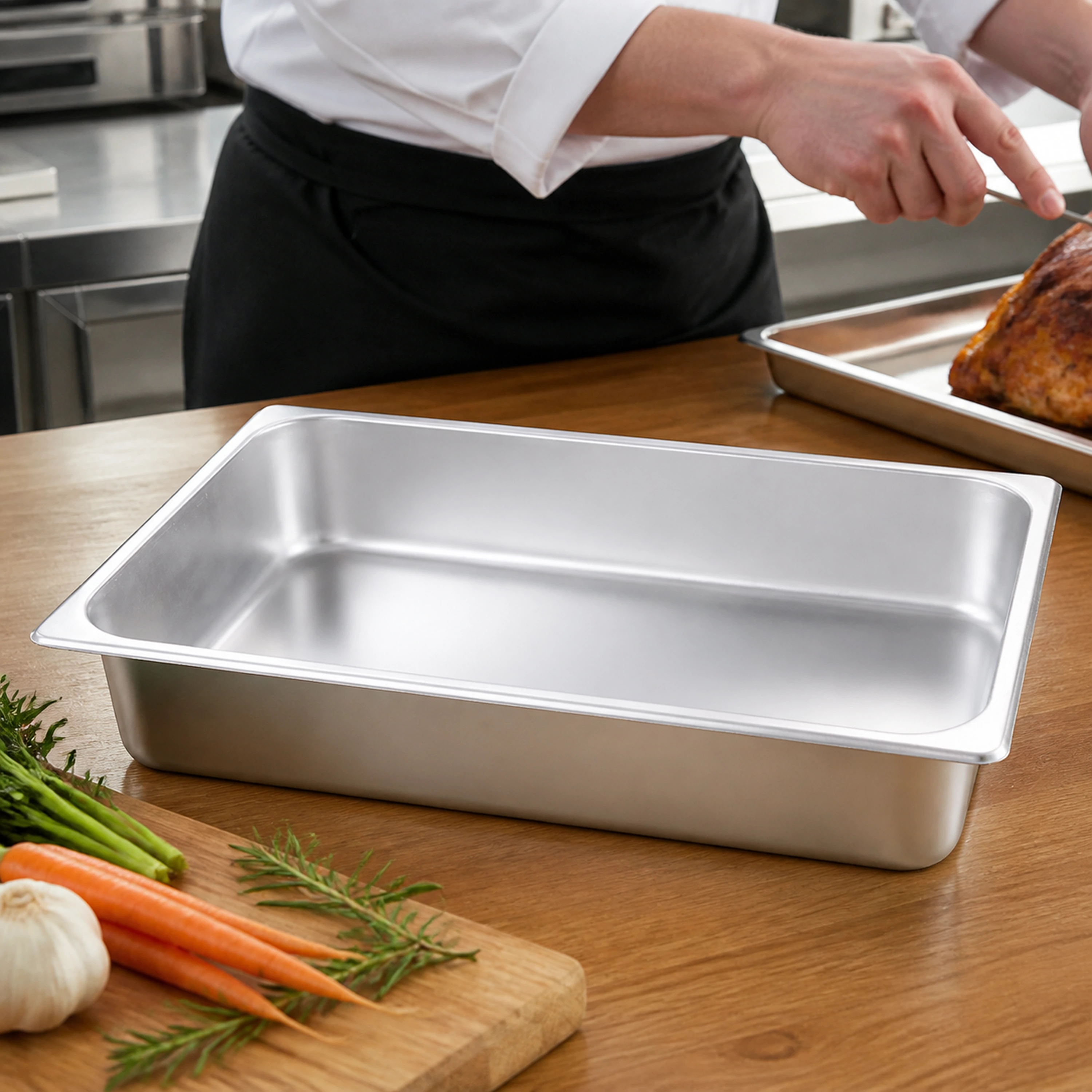 Contenedor gastronorm acero inoxidable con tapa buffet image 1