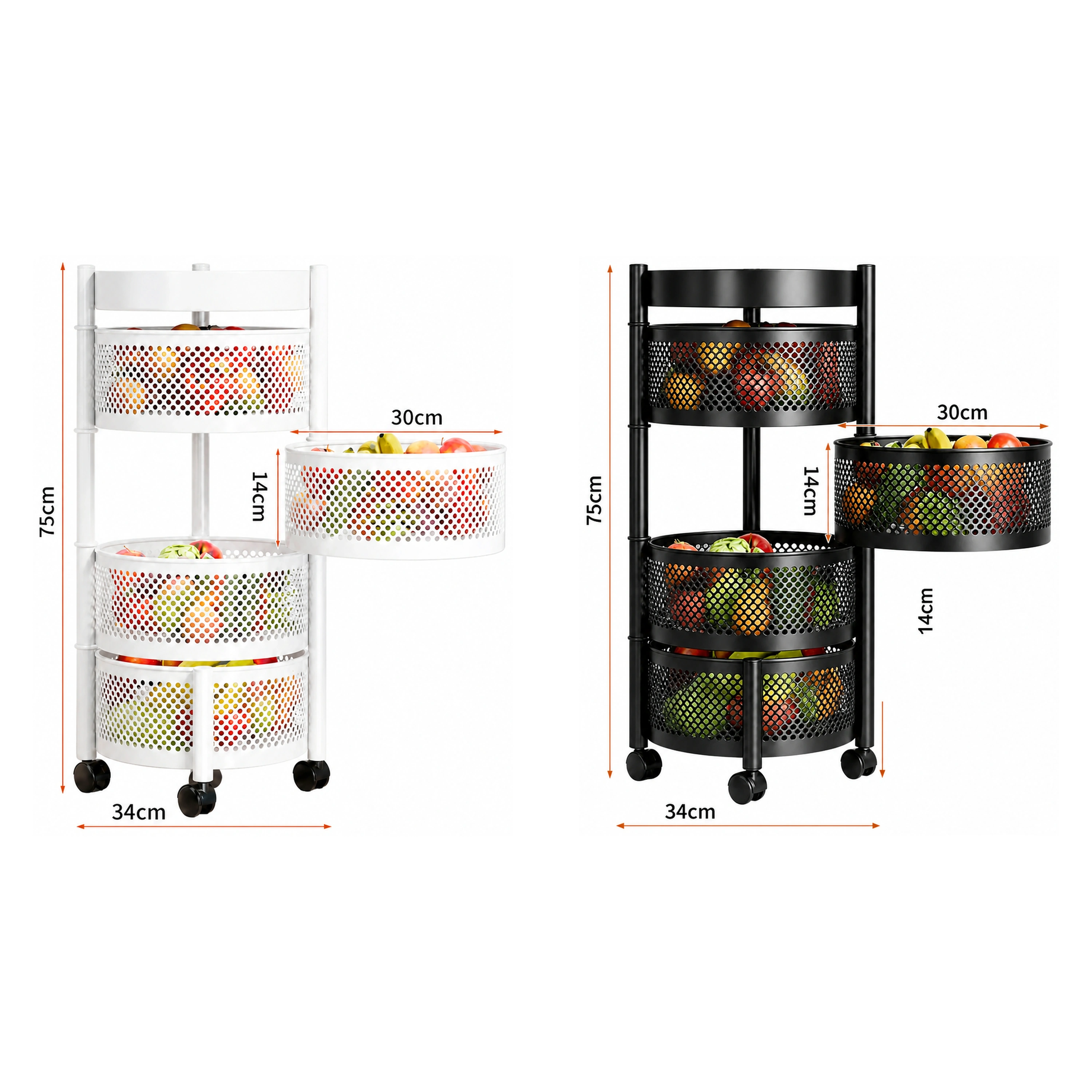 Organizador de Cocina de Hierro Varios Colores
