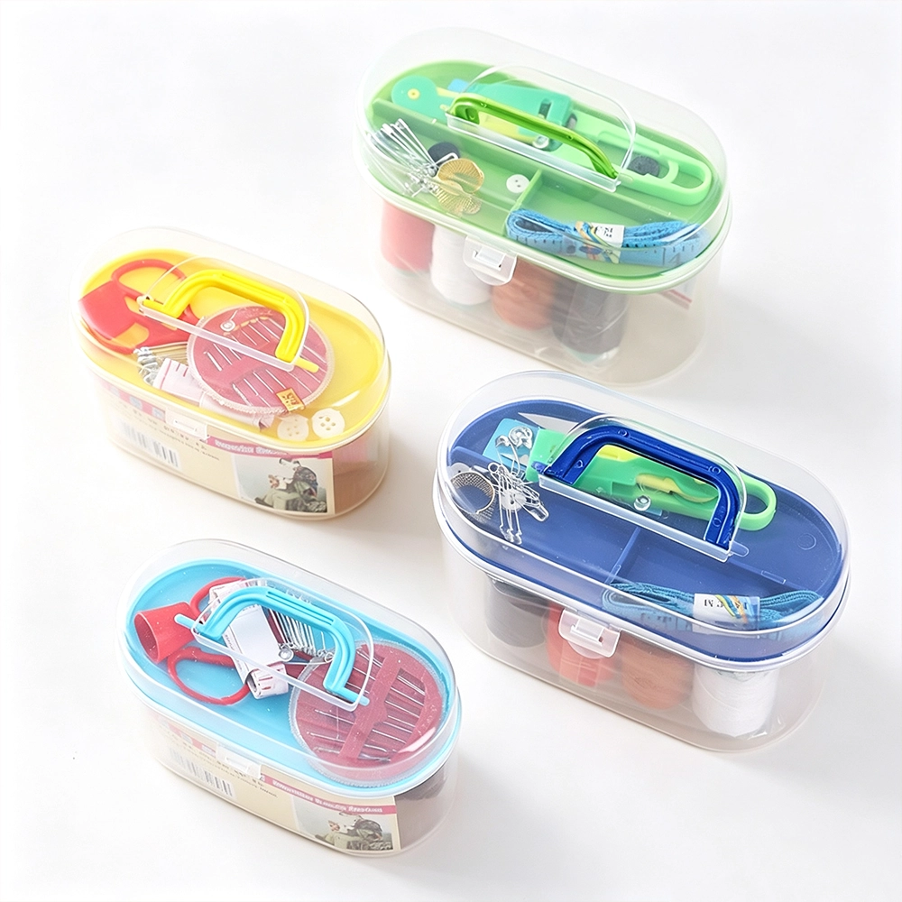 Kit de Costura 12*6*7.5cm Plástico + Fibra Sintética + Metal Surtido