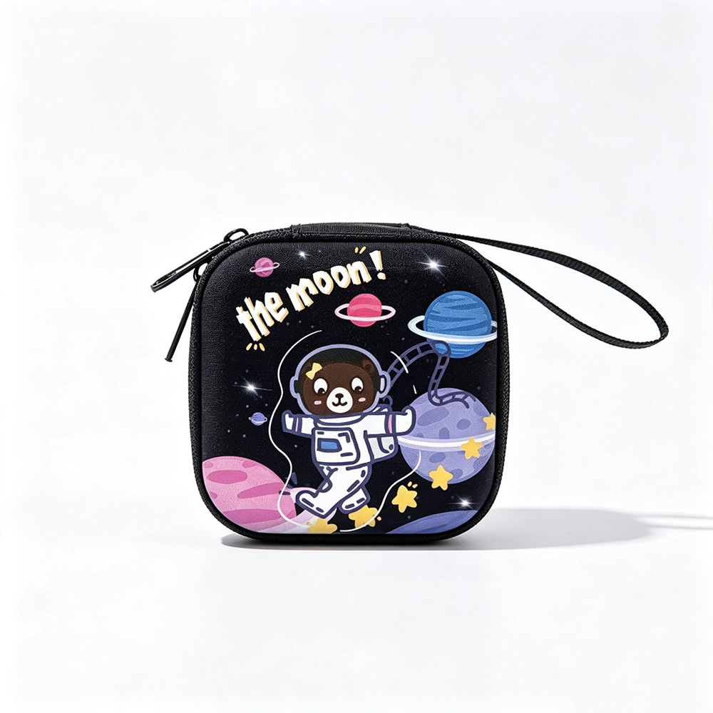 Monedero 7*7*3cm Hojalata + Poliéster Negro image 2
