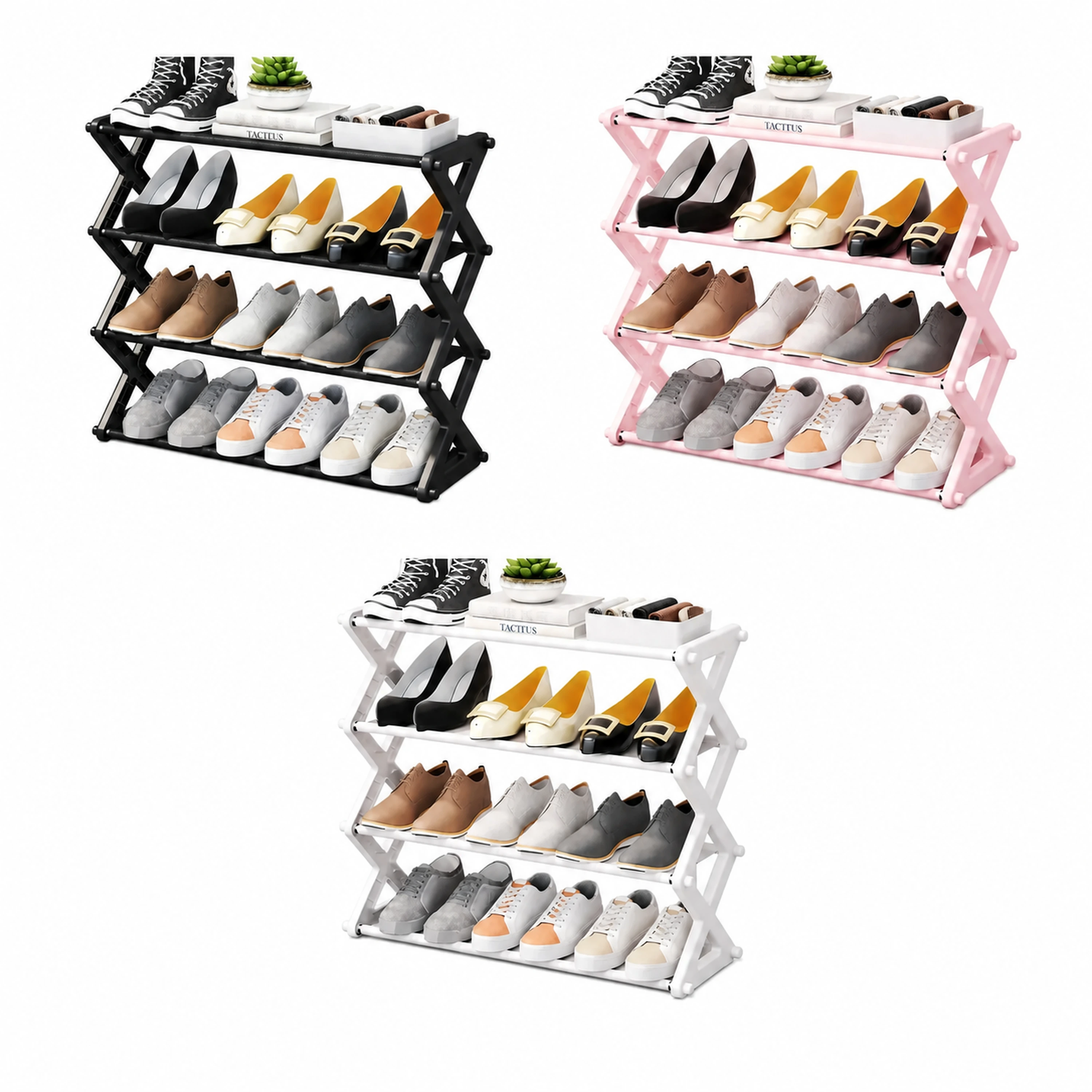 Organizador de zapatos 50*25*57cm Plástico+Hierro+Tela no tejida image 2