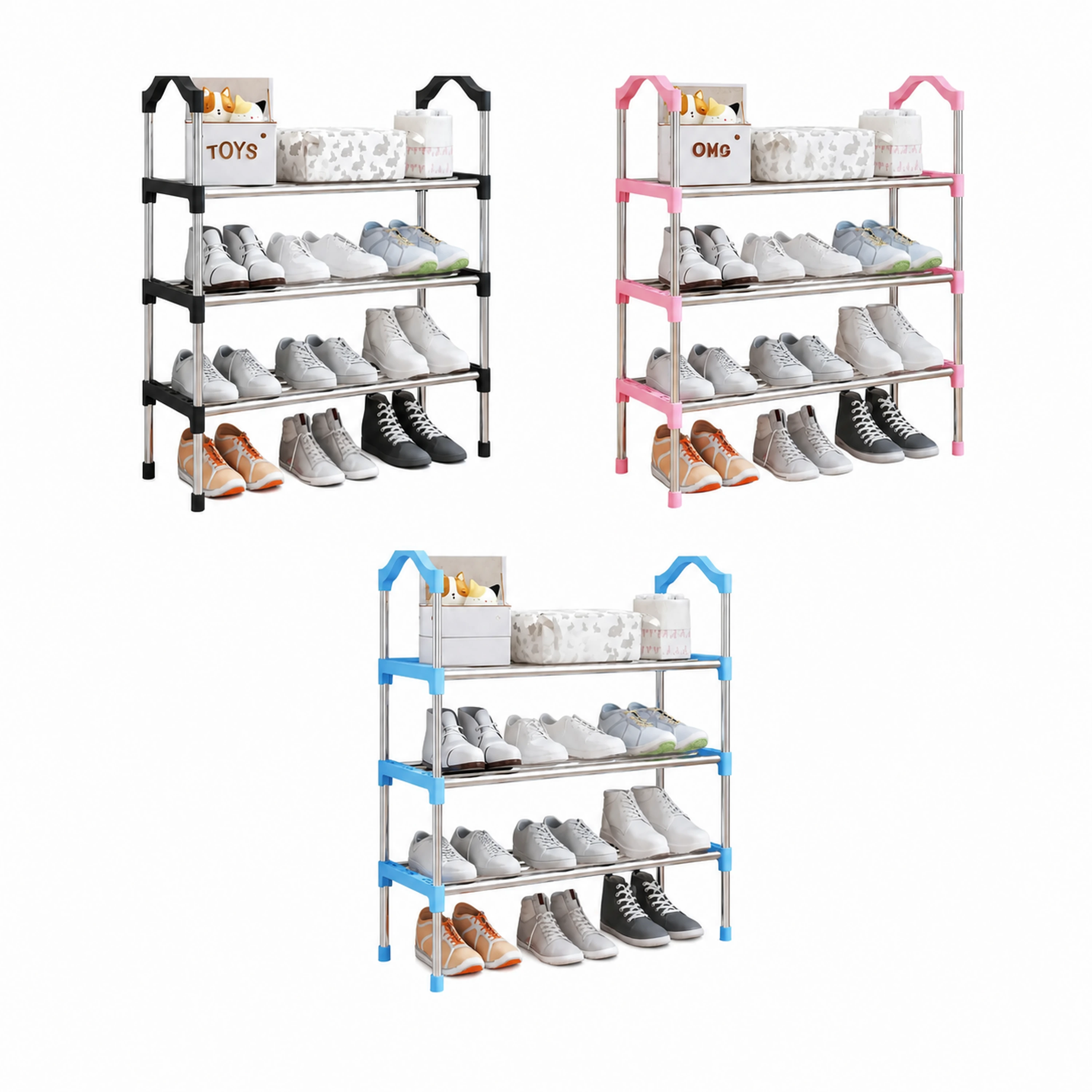 Organizador de zapatos 55*26*61cm Hierro+Tela impermeable image 2