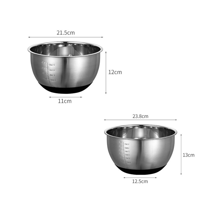 Batidor para Preparar Alimentos de Acero Inoxidable 201 y Silicona Natural