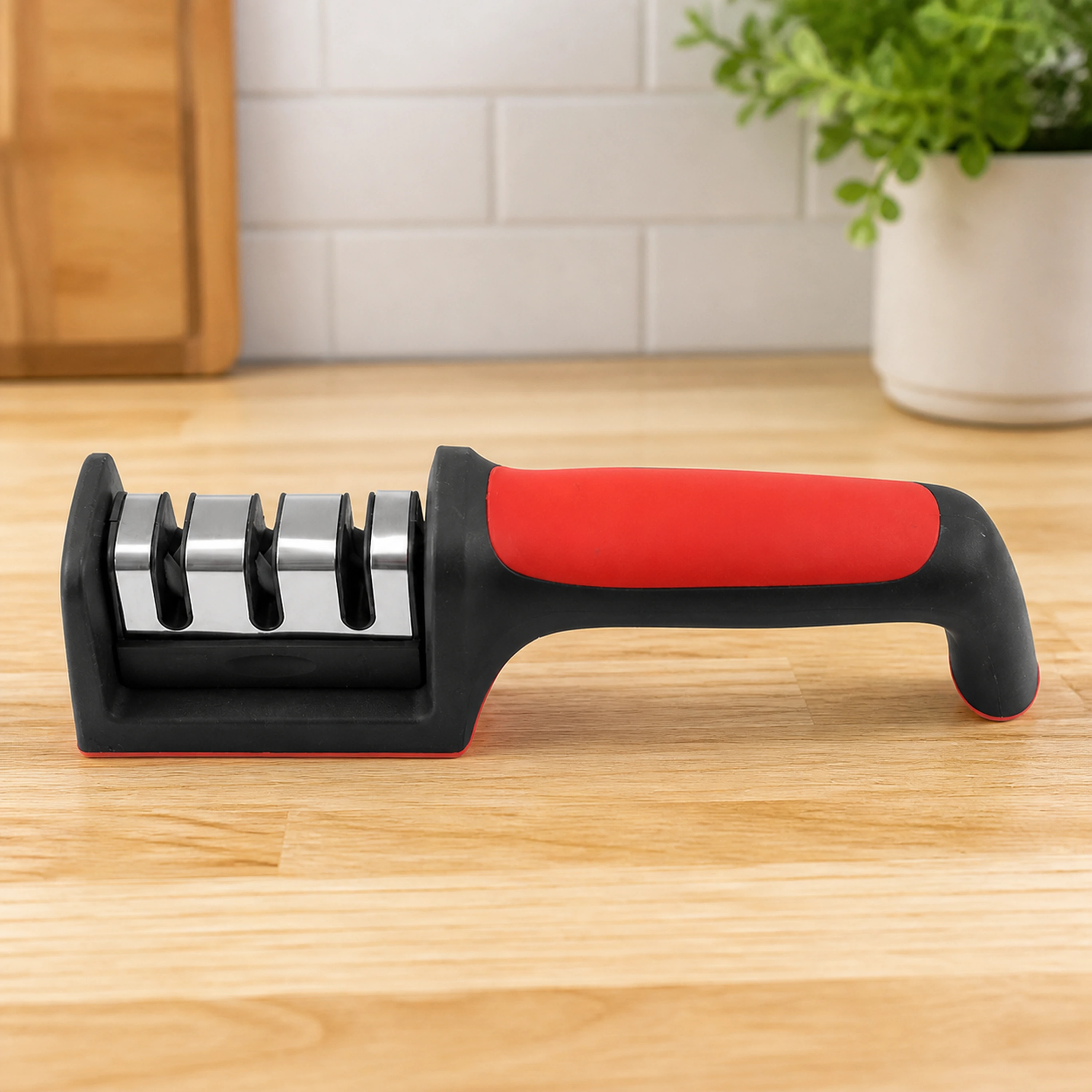 Afilador cuchillos 4 etapas manual tijeras cocina rápido