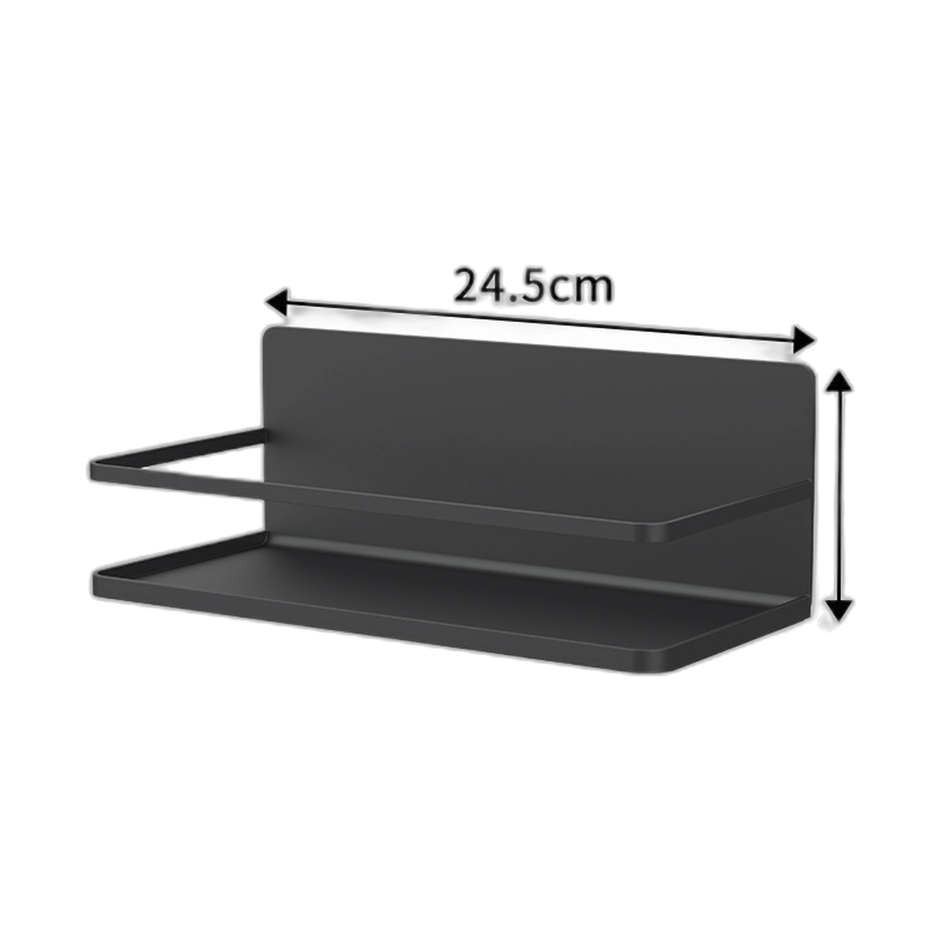 Organizador para Refrigerador con Imán de Cocina de Hierro Negro 24.5 x 11 x 8.5 cm image 2