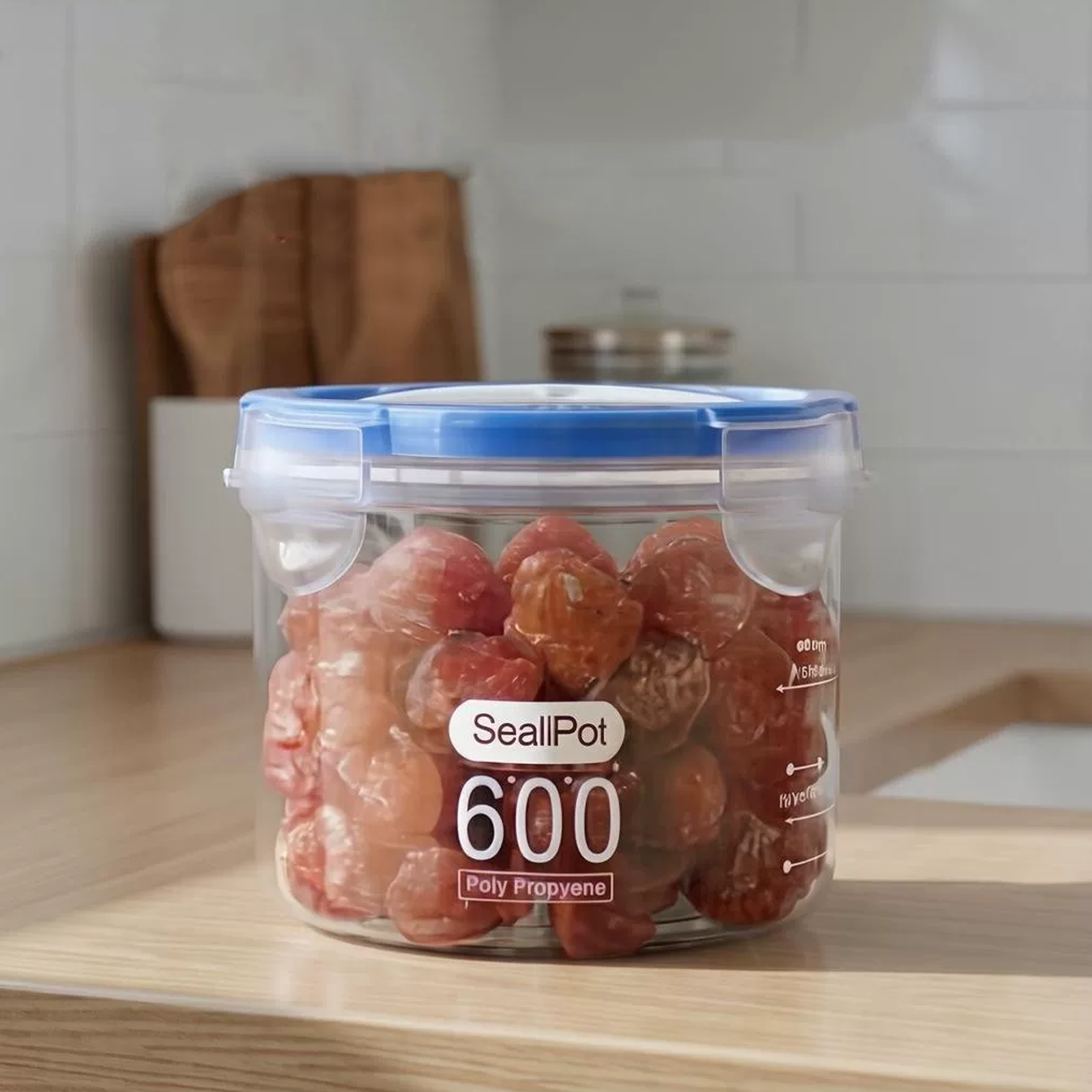 Tarro de Almacenamiento de Plástico con Tapa Hermética