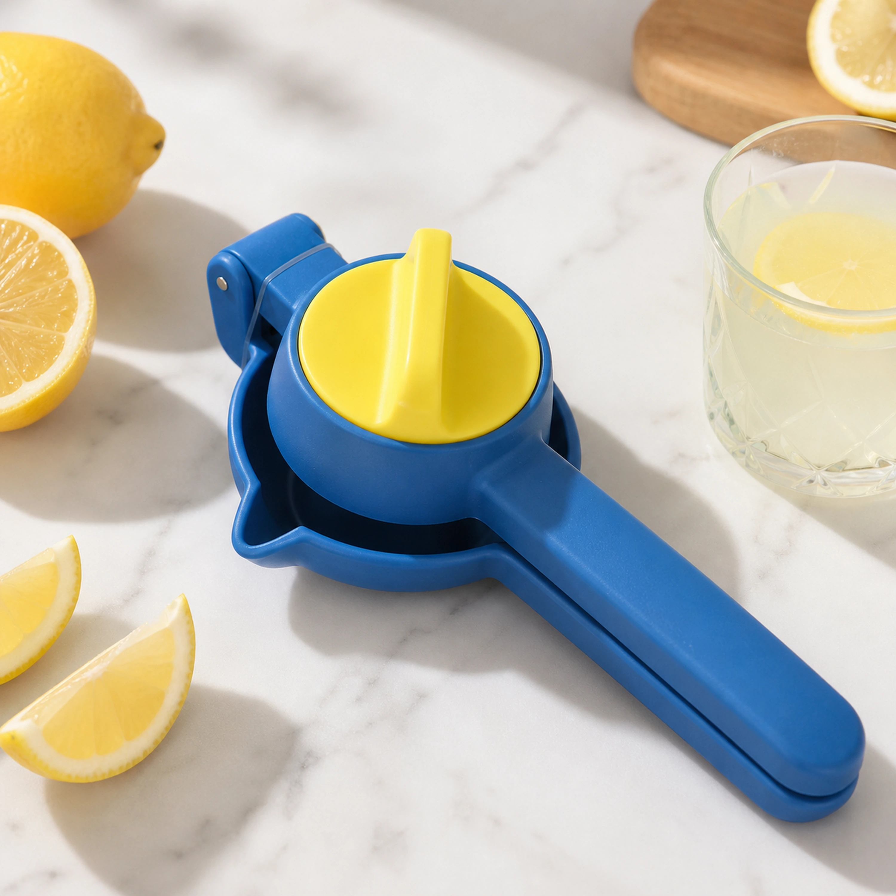 Pinza para Limón para Preparar Alimentos de Plástico Azul