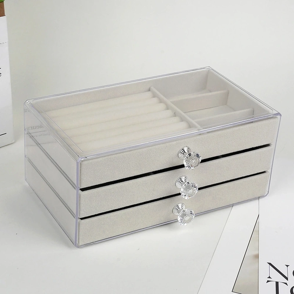 Caja de almacenamiento para joyas 23.5×13.5×11 cm de pu para maquillaje image 1