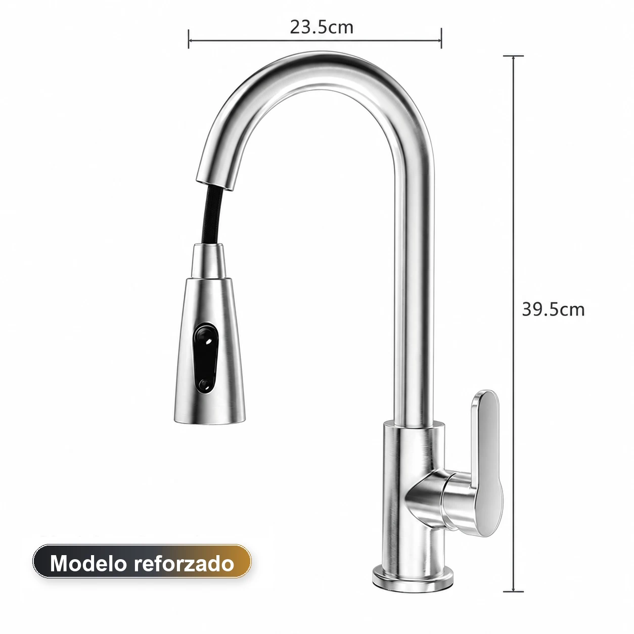 Grifo de Cocina Extraíble Tipo Cascada con Manguera de Acero Inoxidable Varios Colores image 5