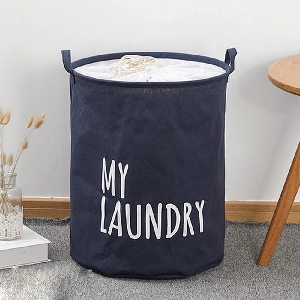 Cesto de ropa sucia 40×50 cm de poliéster para baño image 1