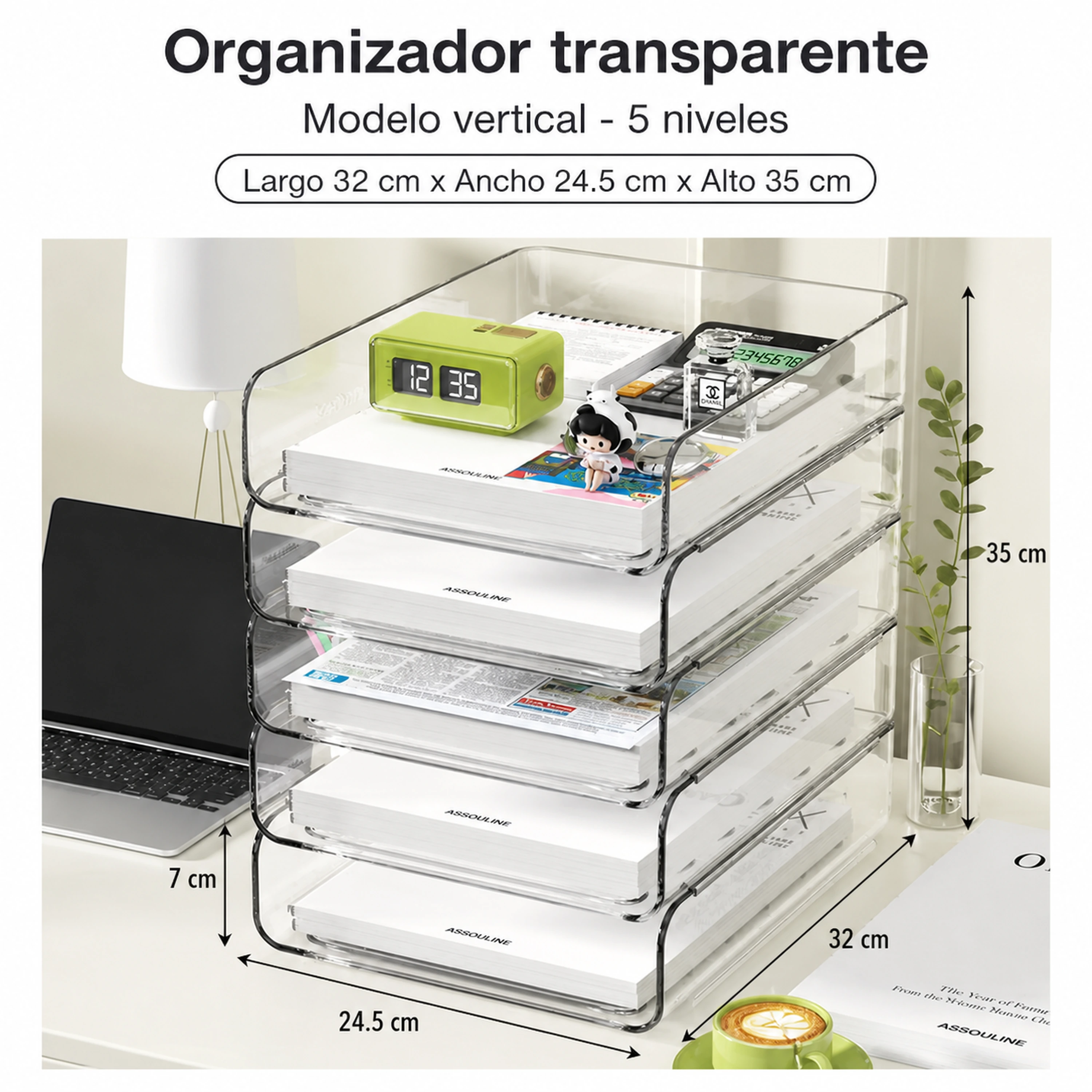 Organizador de escritorio 24.5*32*35cm PET image 2
