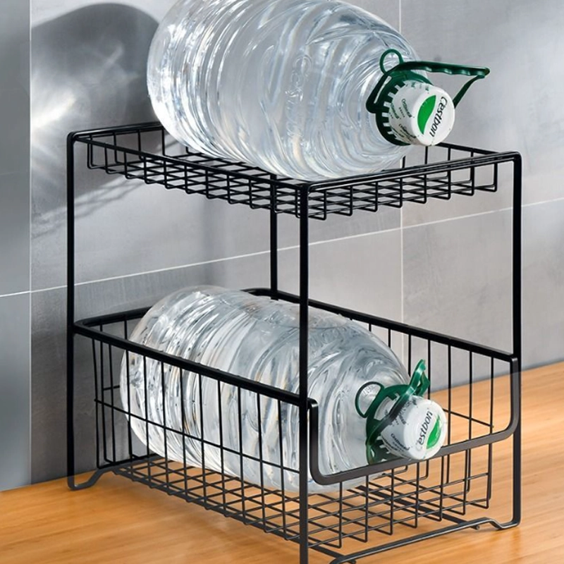 Estante Organizador Extraíble por Capas 33*23*32cm Hierro Negro image 1