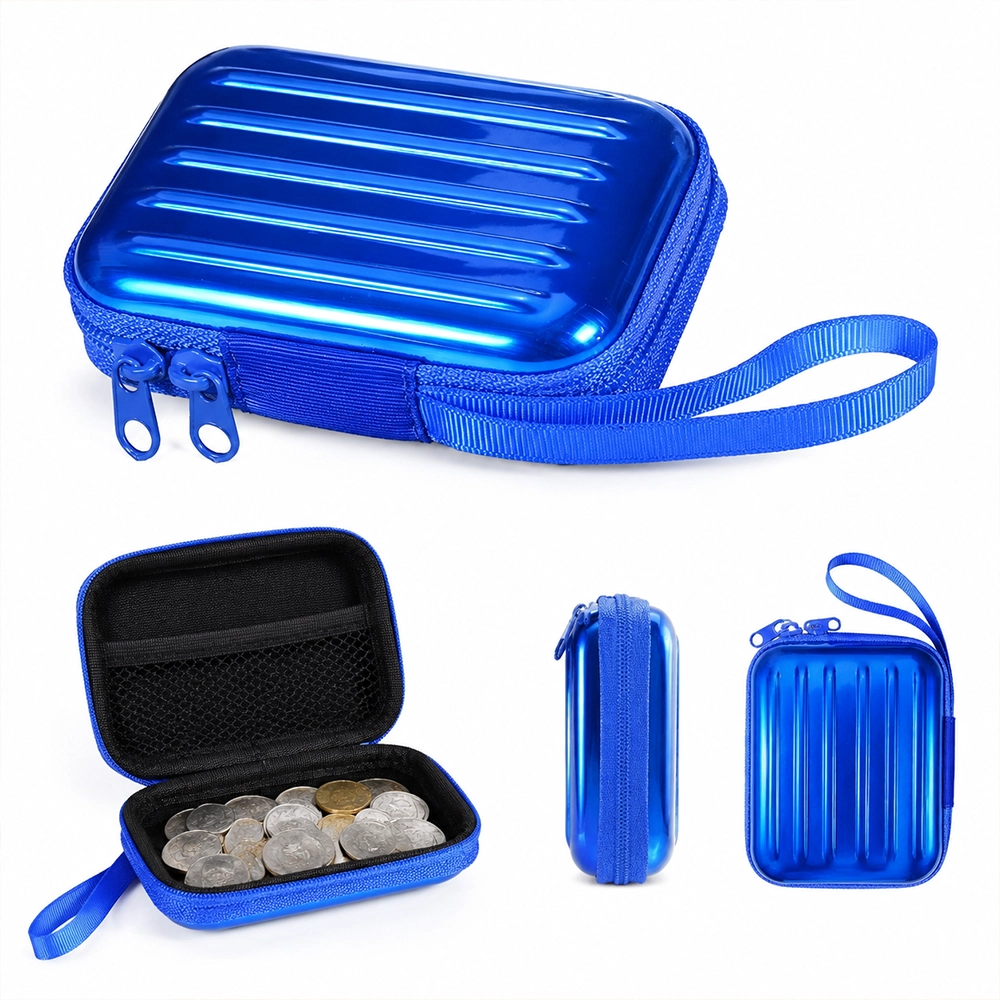 Monedero 9.6*6.8*4.5cm Hojalata Azul