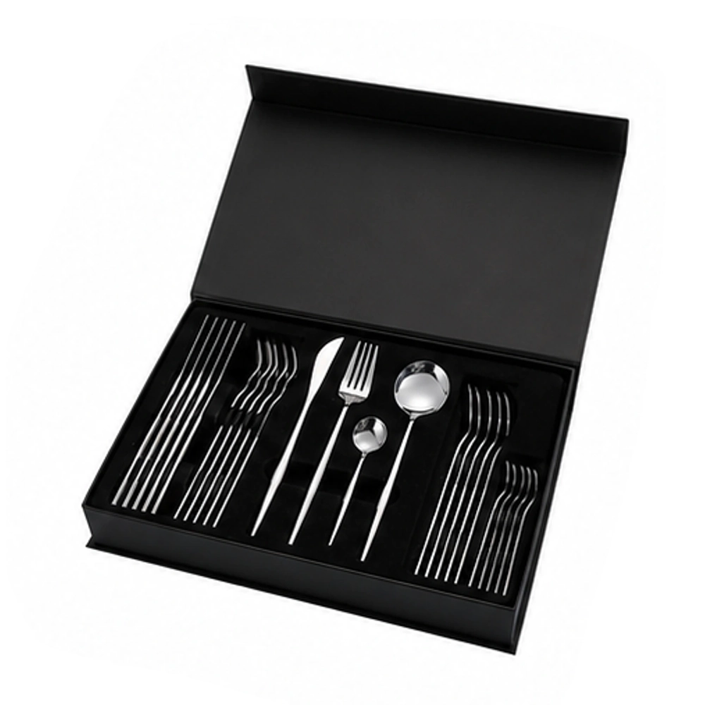 Cubiertos de Acero Inoxidable 24 Piezas en Caja de Regalo