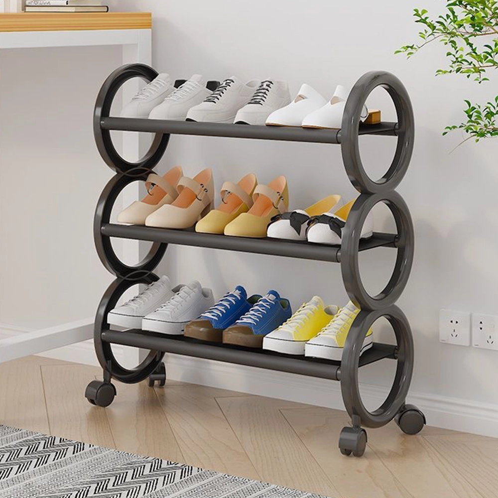 Organizador de Zapatos 46*20*56cm 3 Niveles Plástico Negro image 1