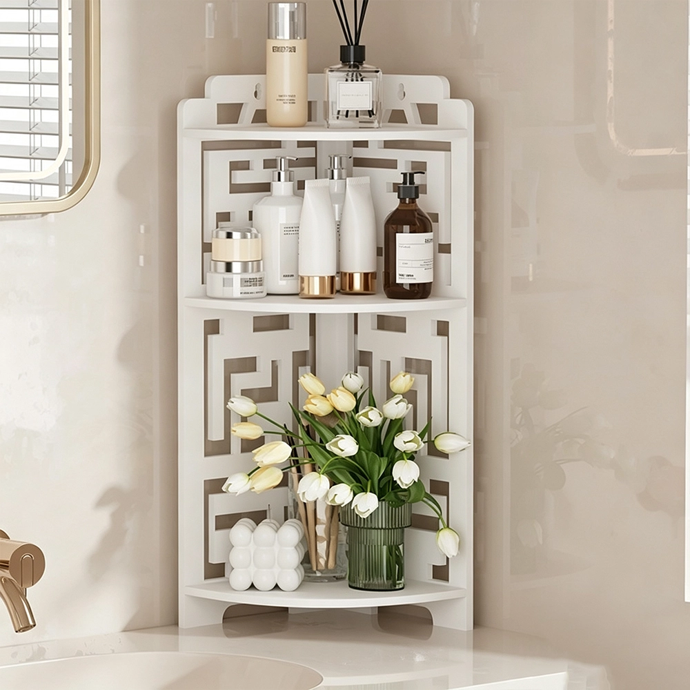 Estante organizador 22x22x55cm de madera plástica con ganchos