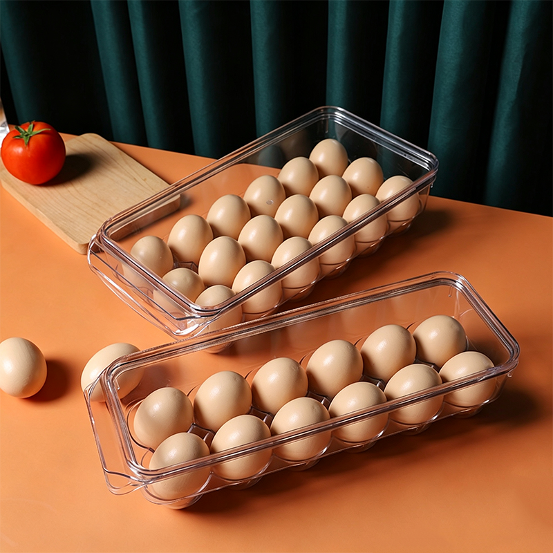 Organizador de Huevos Multitamaño PET con Tapa Transparente