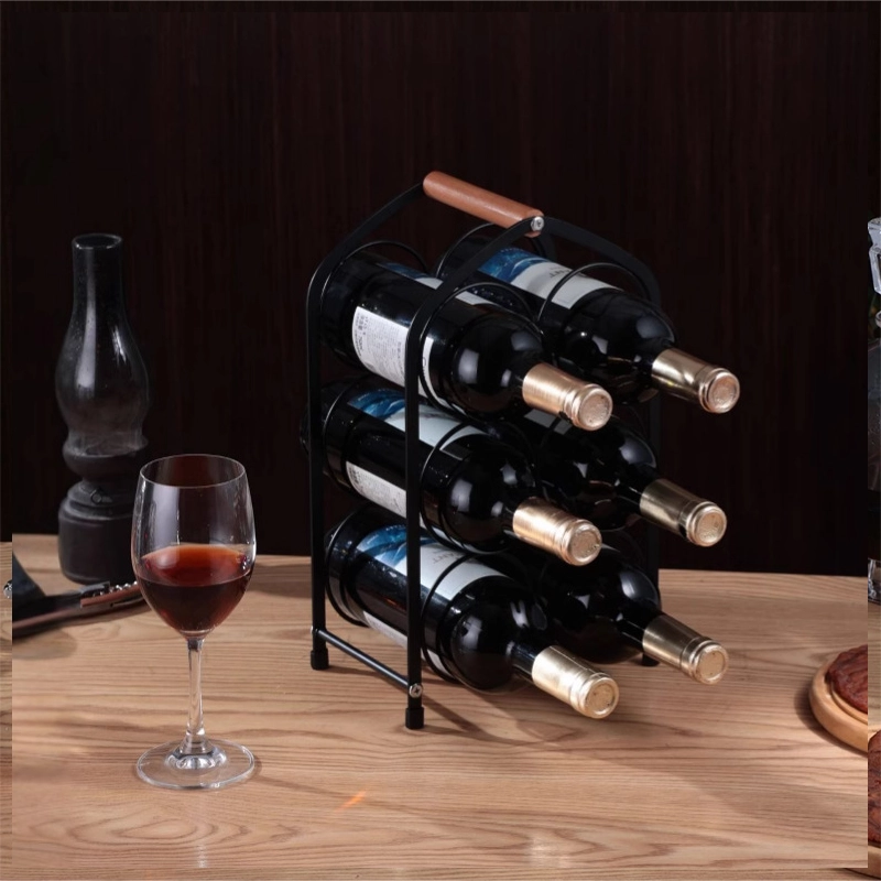 Estante para Vino 21*13.5*34cm Hierro Negro