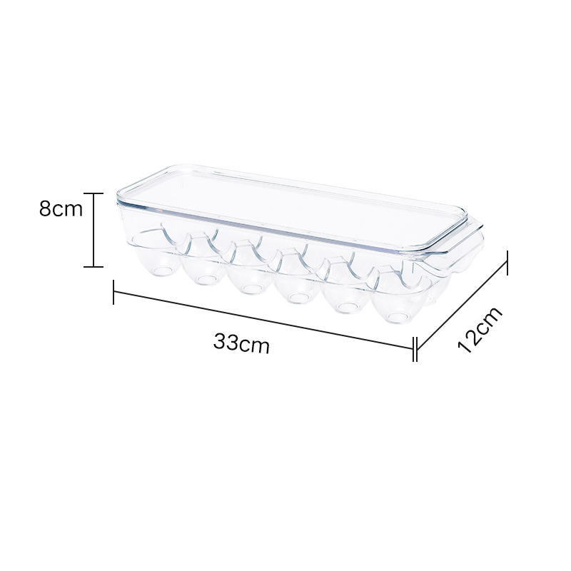 Organizador de Huevos Multitamaño PET con Tapa Transparente