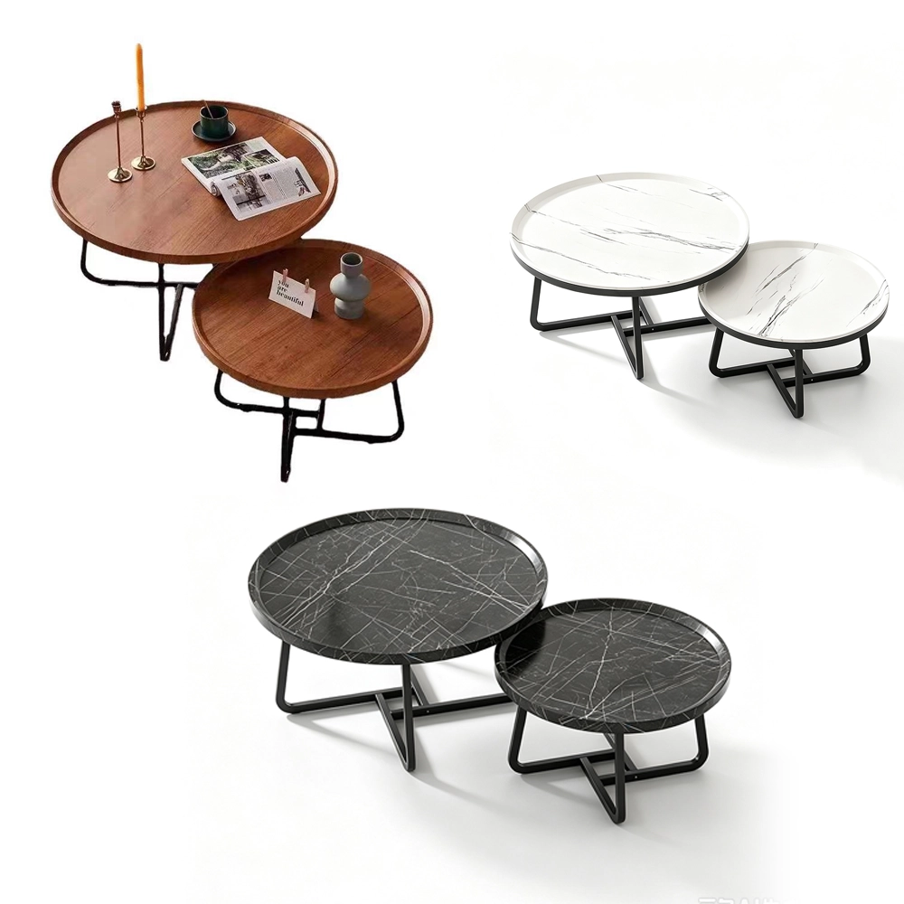 Mesa de Centro Set de 2 Piezas Madera Surtido