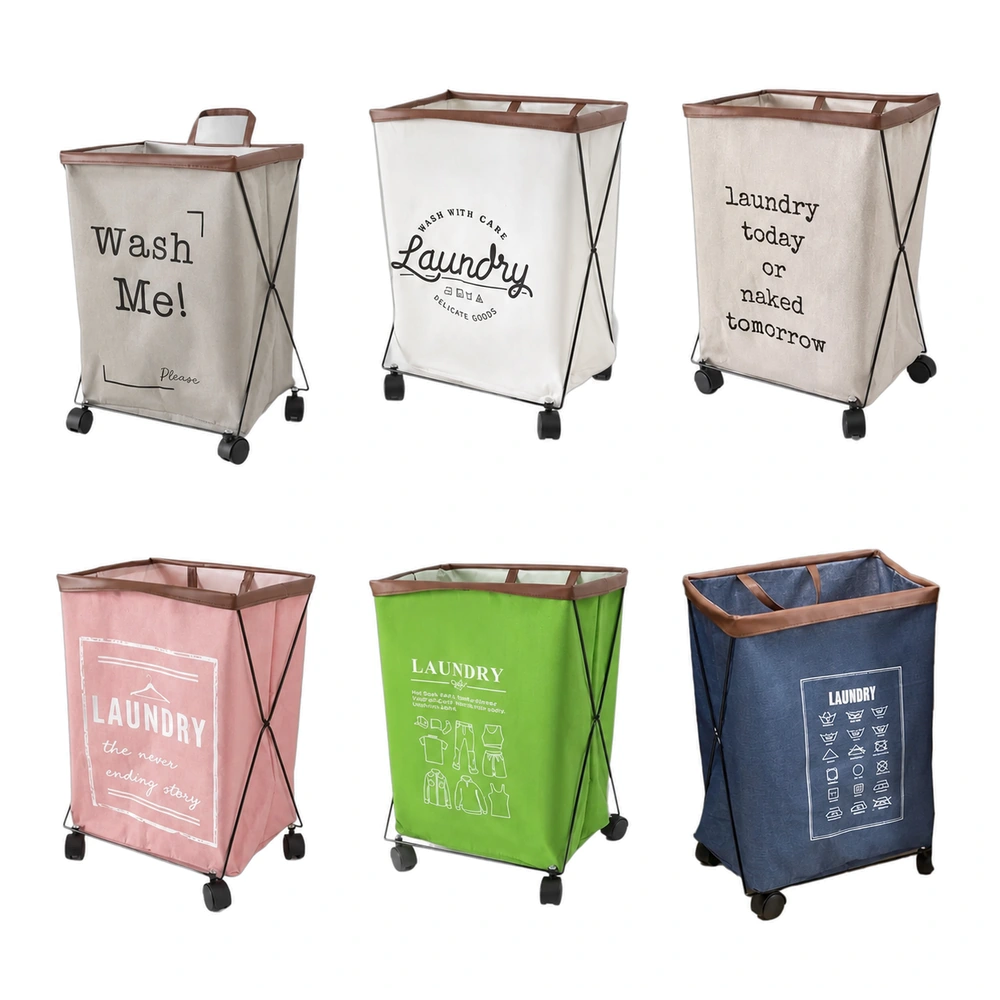 Cesto de ropa sucia plegable impermeable 40×28×58 cm de poliéster para baño image 2