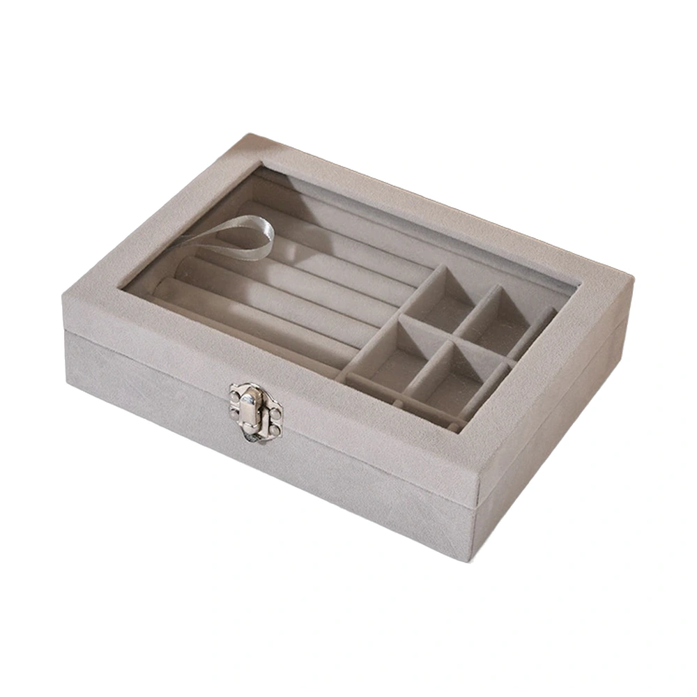 Caja de almacenamiento para joyas 20×15×5 cm de cuero para maquillaje