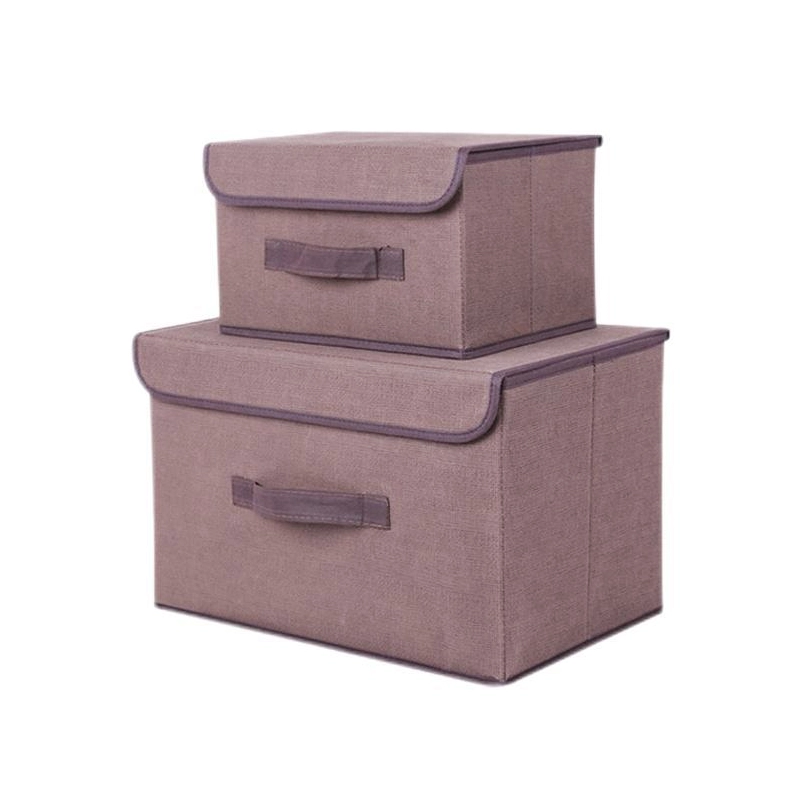 Cesto organizador 37x28x12cm de poliéster color café